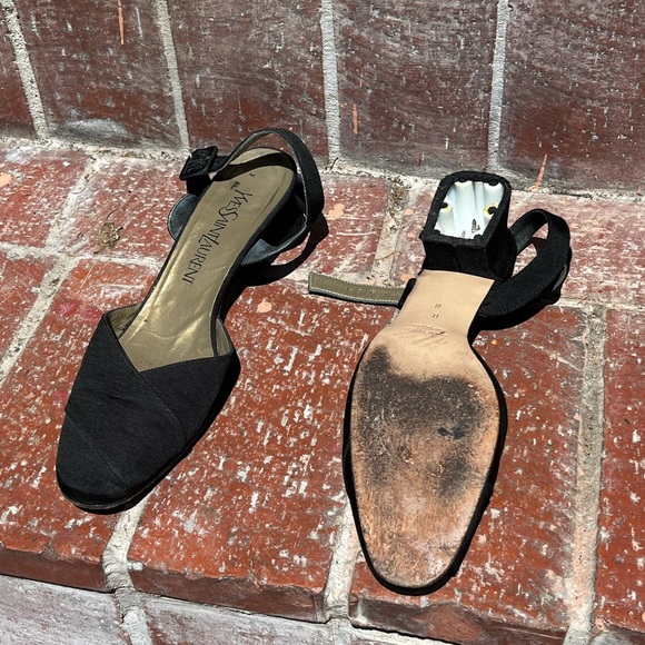 YSL Yves Saint Laurent pointed toe heels Mary Janes - Picture 9 of 11